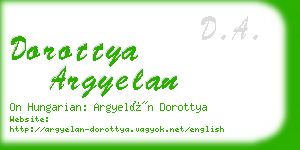 dorottya argyelan business card